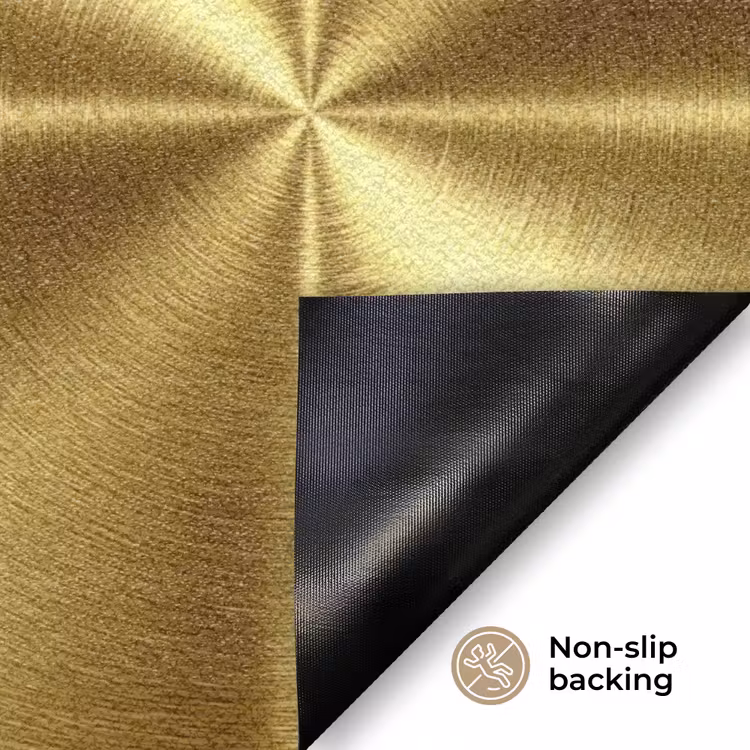 Textuur - Geborsteld Goud - Industrieel - Metallic Deurmat klein 898 -antislip_EN