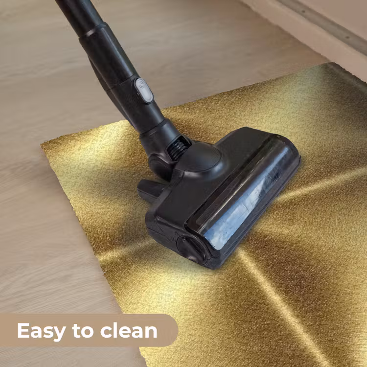 Textuur - Geborsteld Goud - Industrieel - Metallic Deurmat klein 898 -reinigen_EN