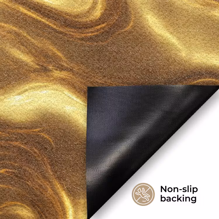 Textuur - Vloeibaar - Organisch - Goud Deurmat klein 898 -antislip_EN