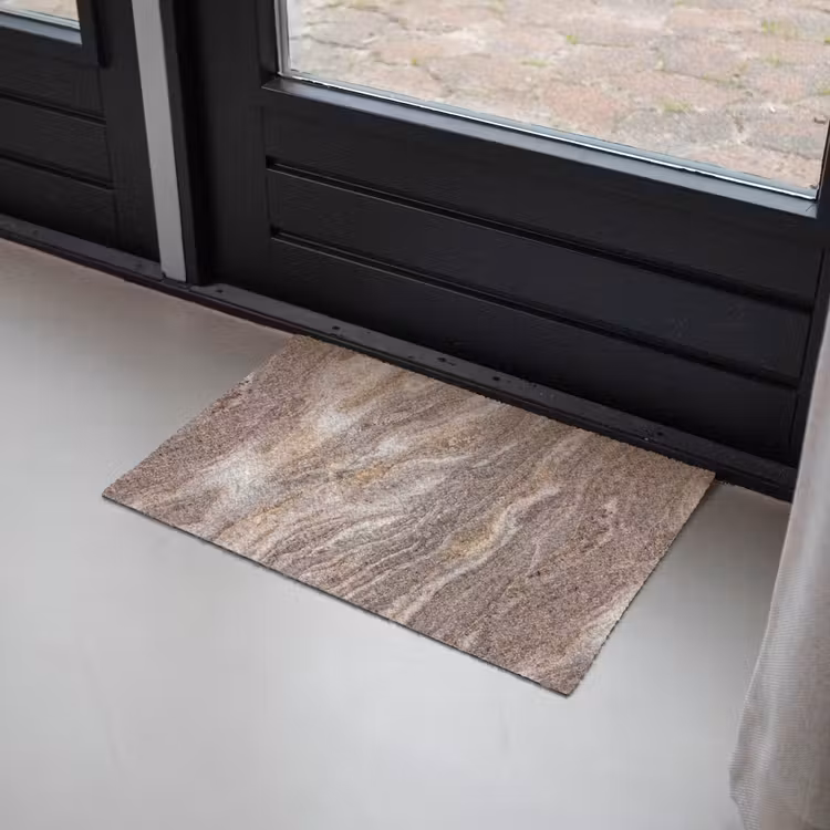 Textuur - Steen - Abstract - Beige Deurmat klein -sfeer2