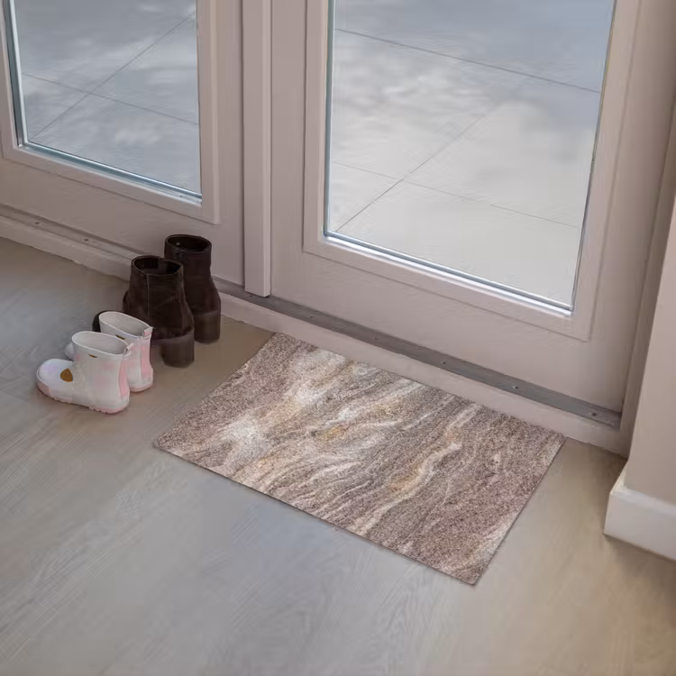 Textuur - Steen - Abstract - Beige Deurmat klein -sfeer3