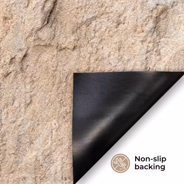 Textuur - Steen - Natuur - Beige Deurmat klein -antislip_EN