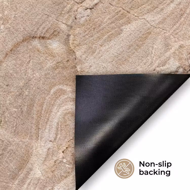 Textuur - Aders - Abstract - Modern - Beige Deurmat klein -antislip_EN
