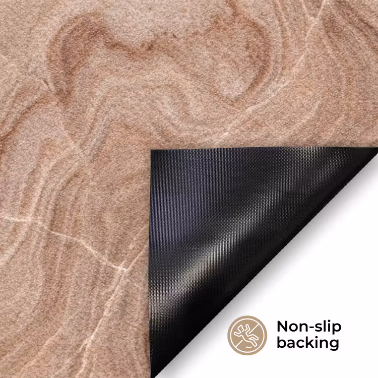 Textuur - Golvend - Abstract - Warm - Bruin Deurmat klein -antislip_EN