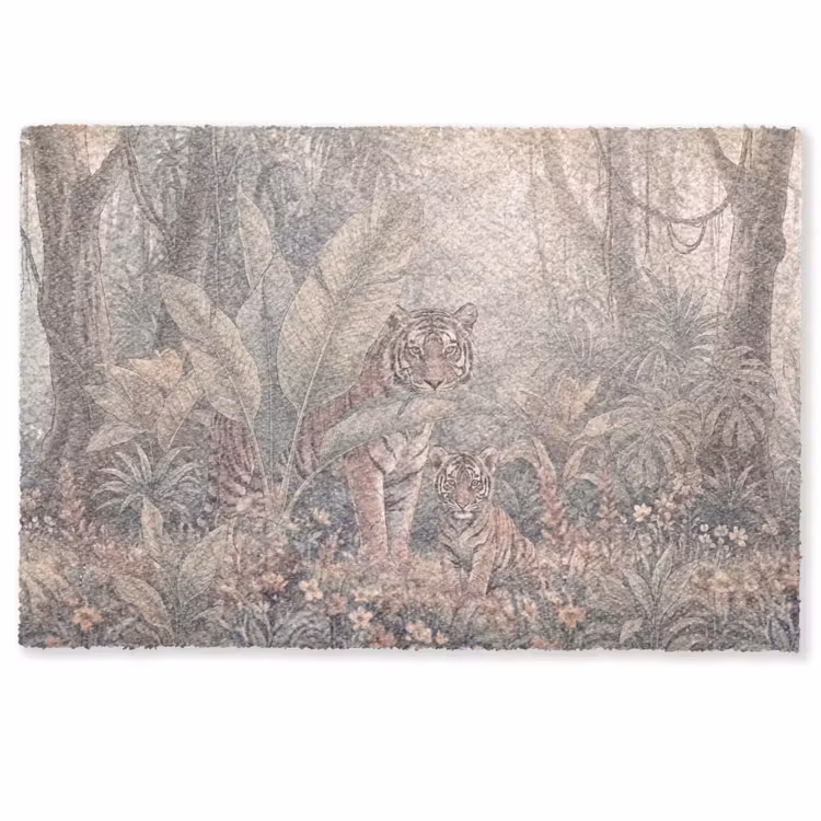 Tijger - Welp - Jungle - Illustratie - Dieren Deurmat klein -zkaufland3d