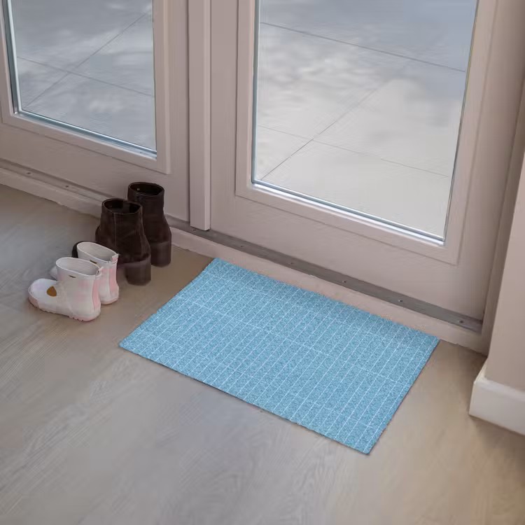 Tegel - Langwerpig - Patroon - Blauw Deurmat klein 898 -sfeer3