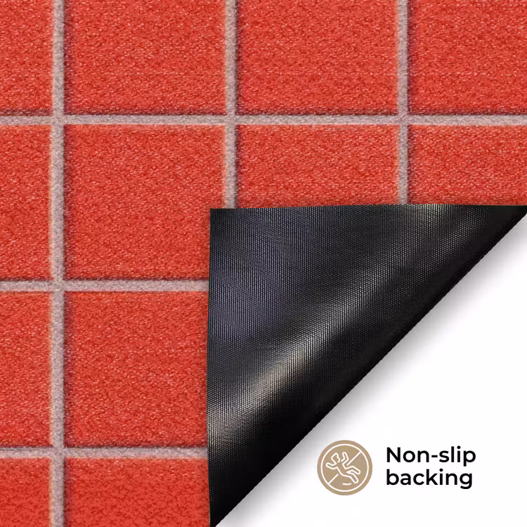 Tegel - Patroon - Kersen - Rood Deurmat klein 898 -antislip_EN