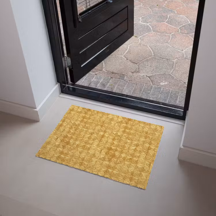 Tegels - Geometrisch - Reliëf - Goud Deurmat klein 898 -sfeer5