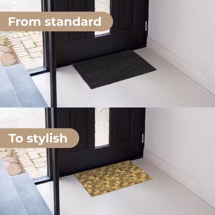 Tegels - Mozaïek - Luxe - Warm Goud Deurmat klein 898 -voor-na_EN