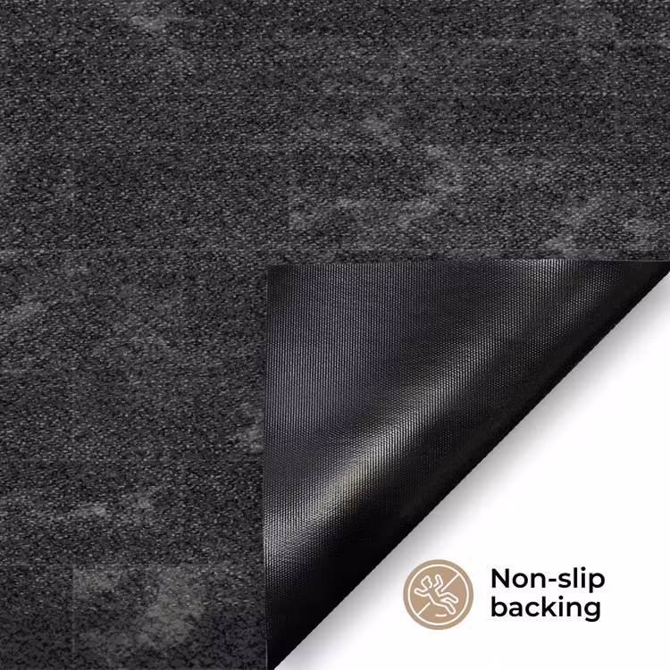 Tegels - Patroon - Marmer - Zwart Deurmat klein 898 -antislip_EN