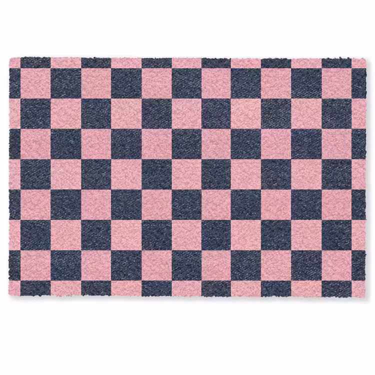 Traditioneel - Patroon - Blauw - Roze Deurmat klein 898 -zkaufland3d