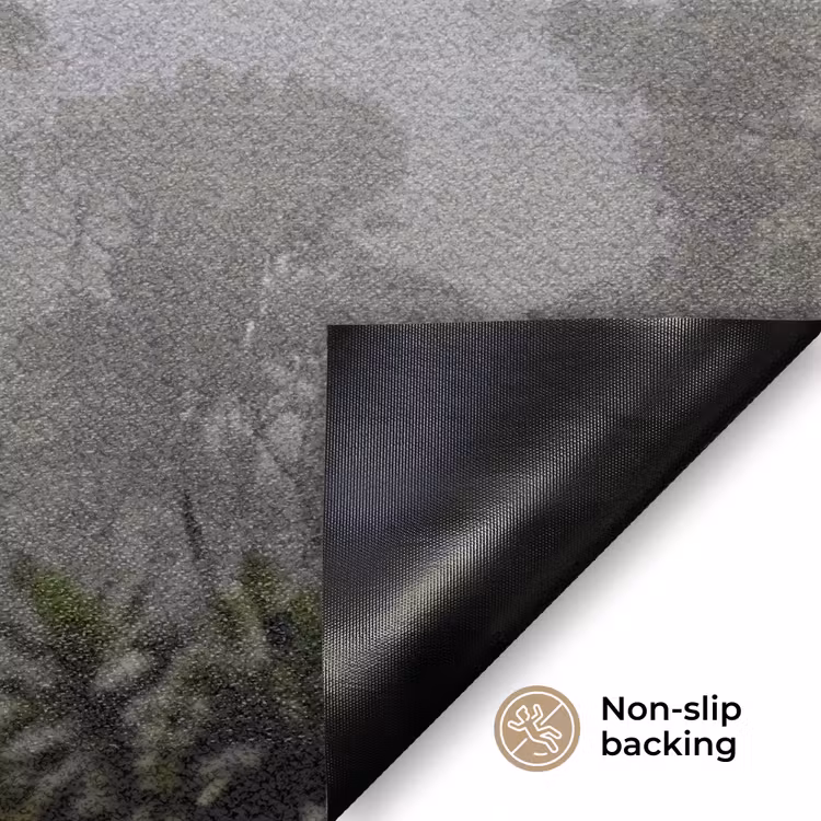 Boom - Mistig - Bos - Groen - Natuur Deurmat klein -antislip_EN