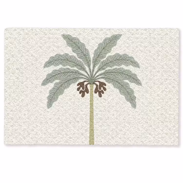 Boom - Bladeren - Groen - Decoratief - Beige Deurmat klein -zkaufland3d