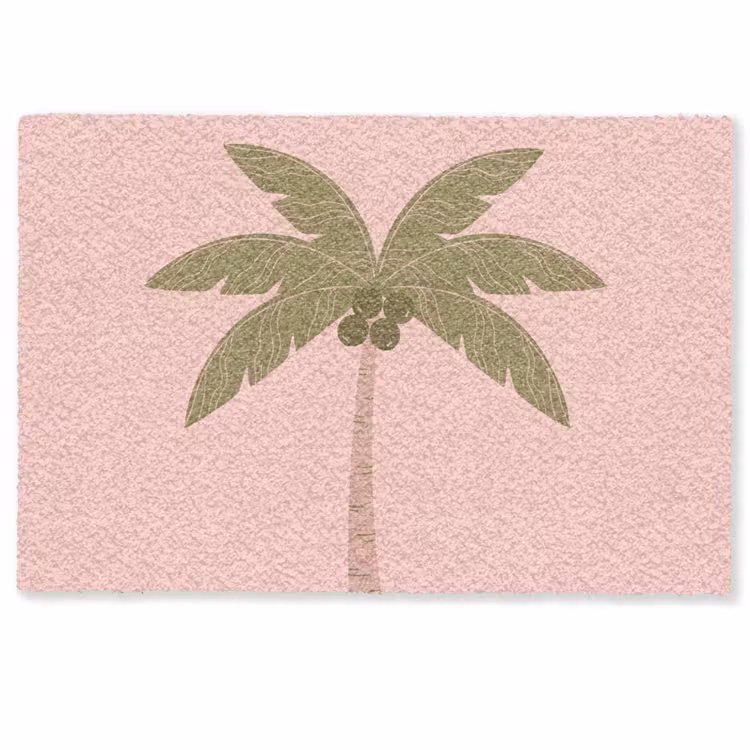 Boom - Palm - Natuur - Illustratie - Roze Deurmat klein -zkaufland3d