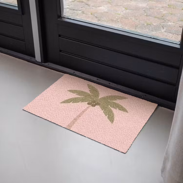 Boom - Palm - Natuur - Illustratie - Roze Deurmat klein -sfeer2