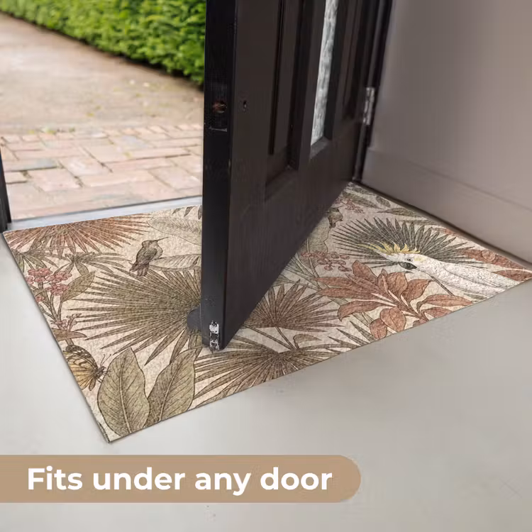 Tropisch - Vogels - Beige Deurmat klein -USP_EN