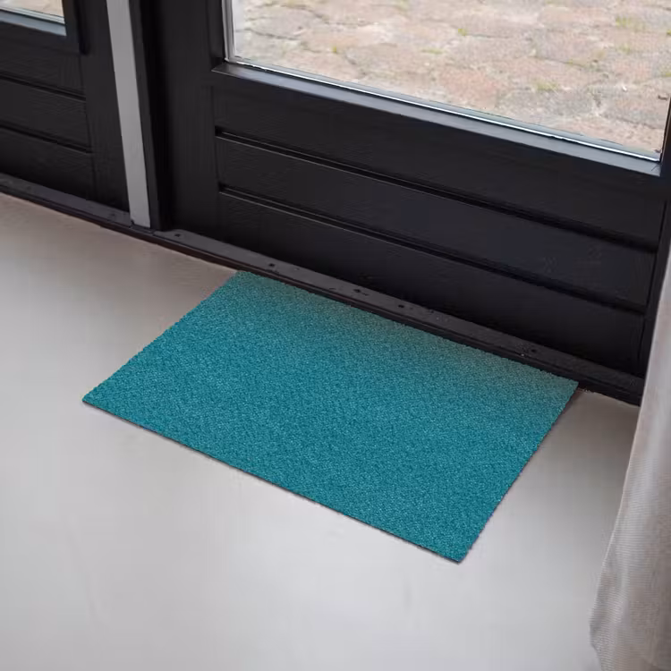 Tropical - Peacock - Blauw Deurmat klein 898 -sfeer2