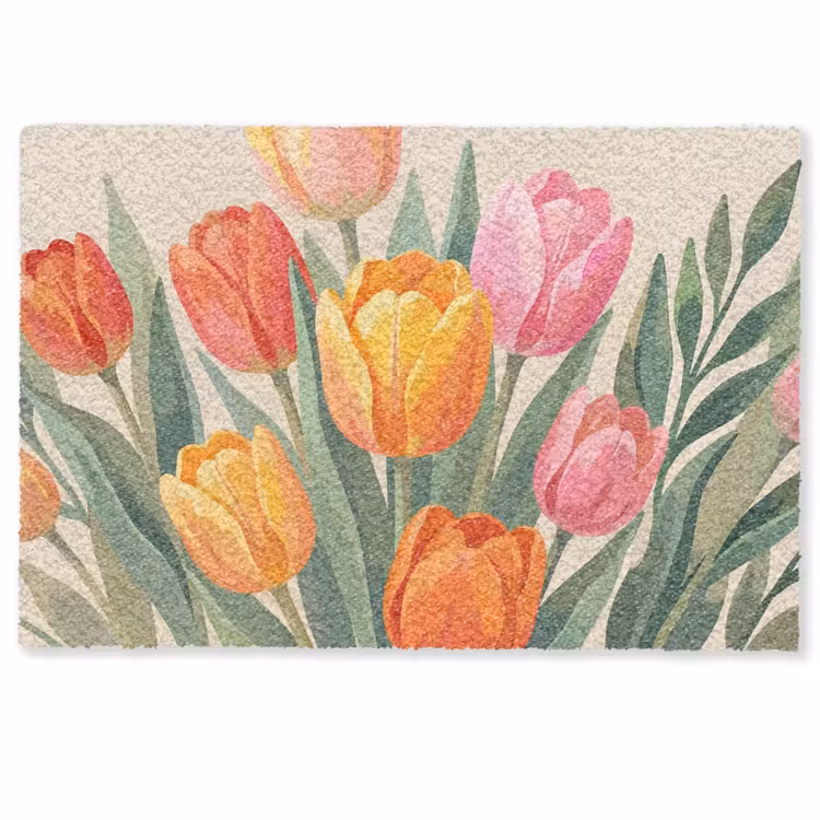 Tulpen - Abstract - Kleurrijk Deurmat klein -zkaufland3d