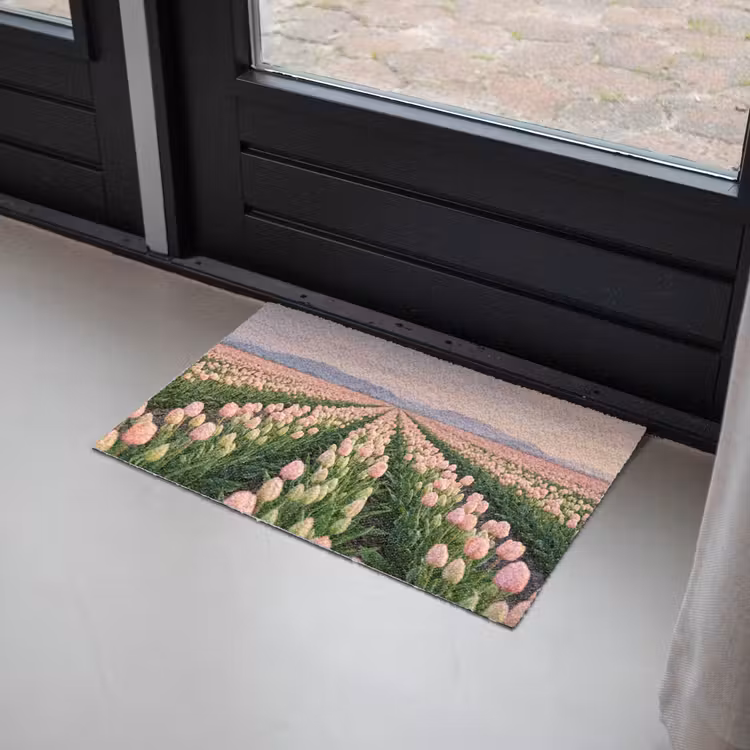 Tulpen - Landschap - Roze Deurmat klein -sfeer2