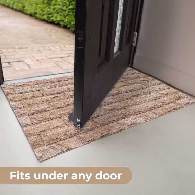 Muur - Steen - Ruw - Textuur - Beige Deurmat klein -USP_EN