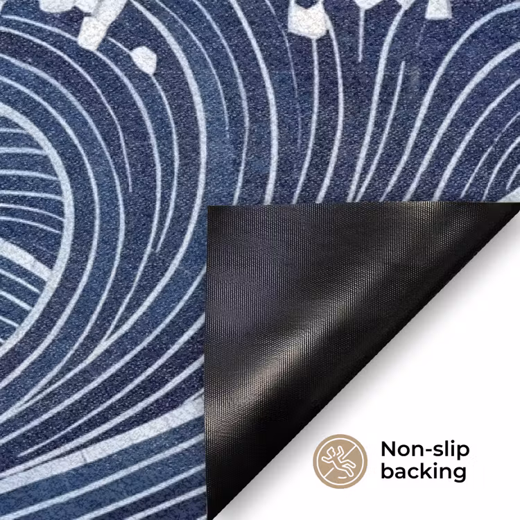 Water - Mozaïek - Landschap - Modern - Blauw Deurmat klein -antislip_EN