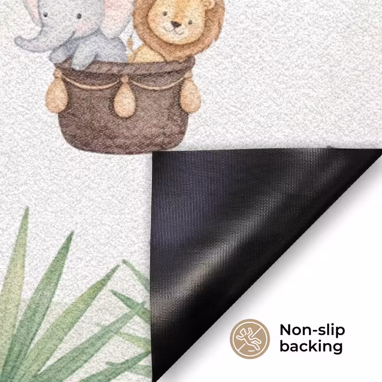 Aquarel - Luchtballonnen - Pastel Deurmat klein -antislip_EN