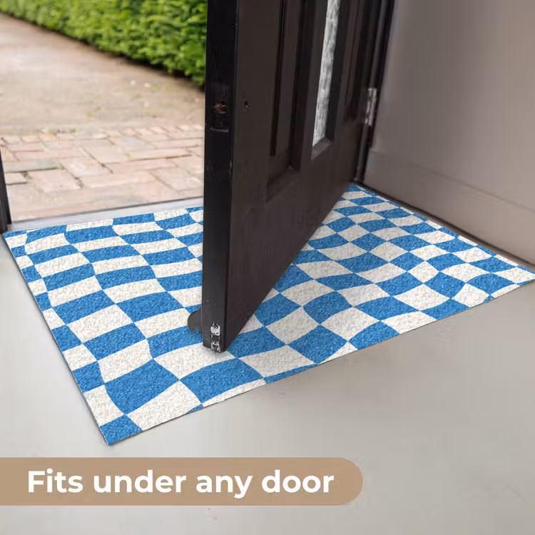 Golvend - Patroon - Blauw Deurmat klein 898 -USP_EN