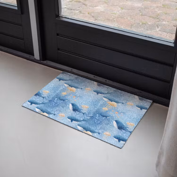 Walvissen - Oceaan - Blauw Deurmat klein 898 -sfeer2