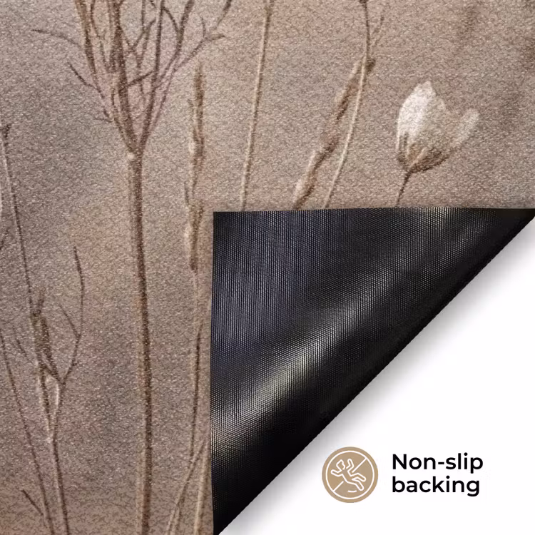 Wilde bloemen - Botanisch - Vintage - Natuur - Rustiek Deurmat klein -antislip_EN