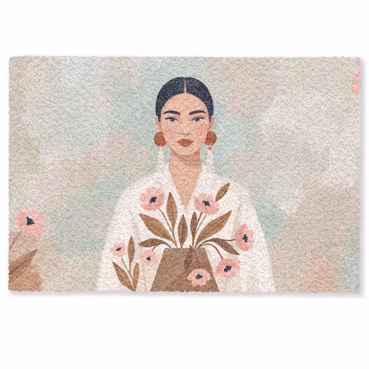 Vrouw - Kimono - Pastel Deurmat klein -zkaufland3d