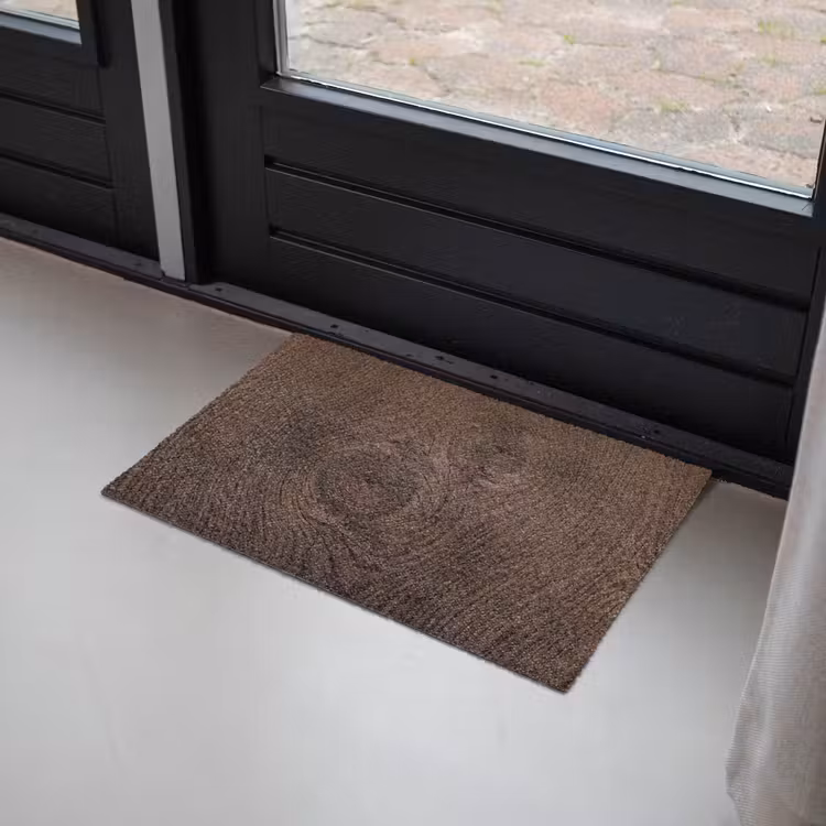 Houtnerf - Textuur - Patroon - Bruin - Rustiek Deurmat klein -sfeer2