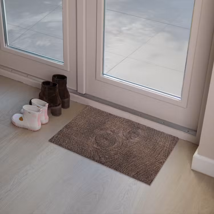 Houtnerf - Textuur - Patroon - Bruin - Rustiek Deurmat klein -sfeer3