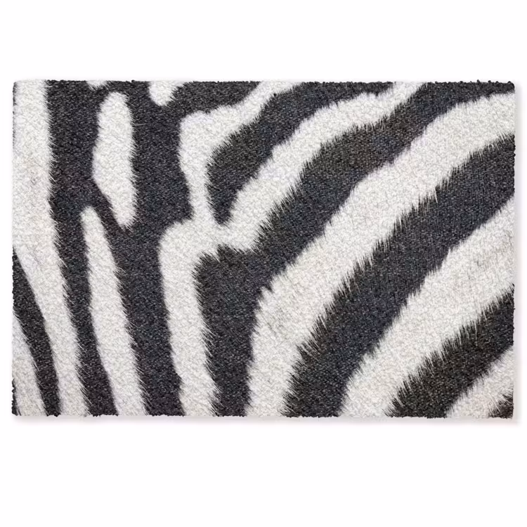 Zebra - Vacht - Klassiek - Zwart - Wit Deurmat klein -zkaufland3d