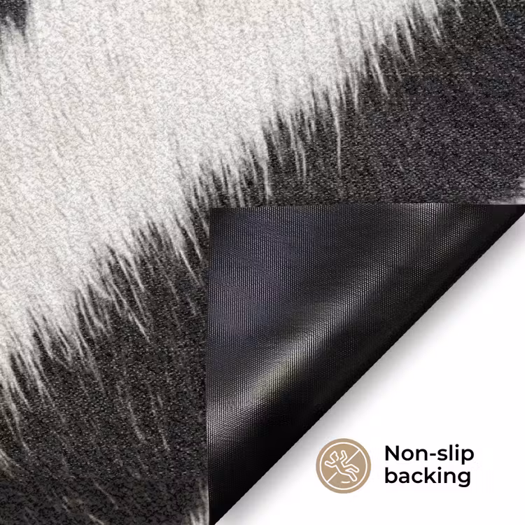 Zebra - Vacht - Klassiek - Zwart - Wit Deurmat klein -antislip_EN