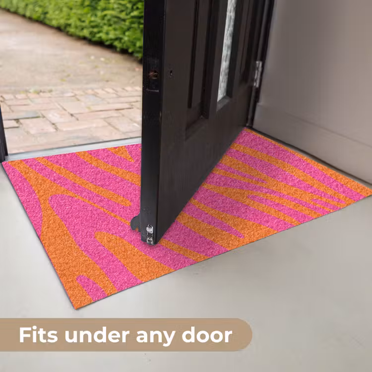 Zebraprint - Roze - Oranje - Dierenprint Deurmat klein -USP_EN