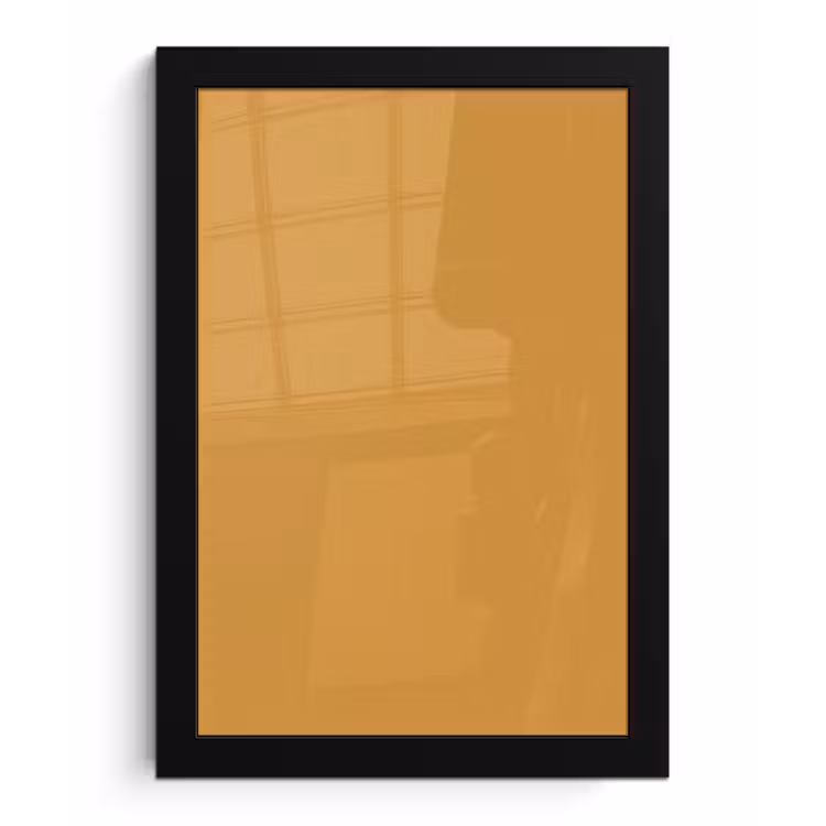 Autumn - Mustard - Geel fotolijst zwart zonder passe partout klein 224 -3d
