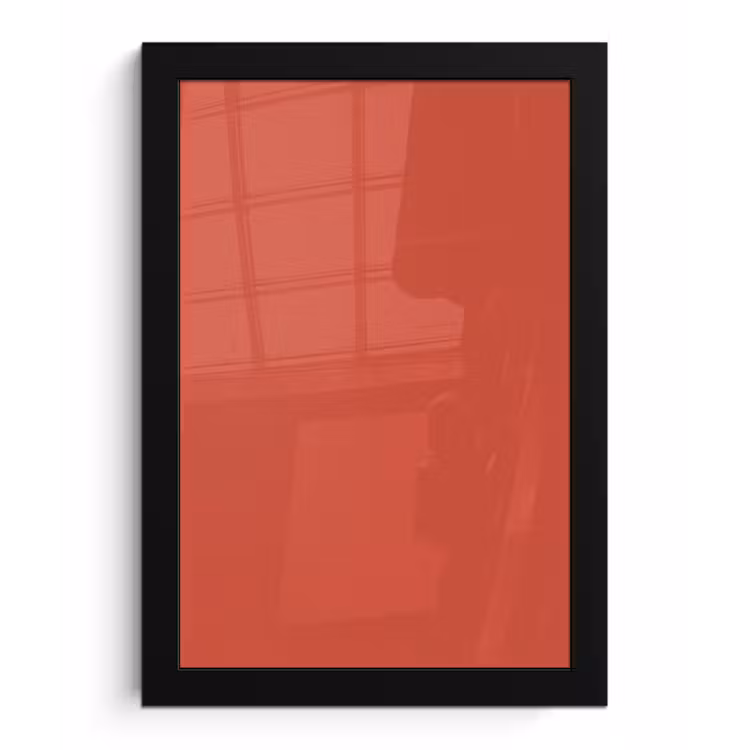 Brick - Red - Rood fotolijst zwart zonder passe partout klein 224 -3d
