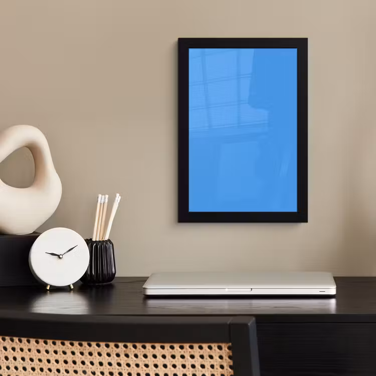 Bright - Azure - Blauw fotolijst zwart zonder passe partout klein 224 -sfeer1