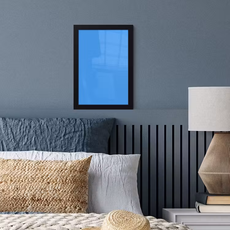 Bright - Azure - Blauw fotolijst zwart zonder passe partout klein 224 -sfeer3