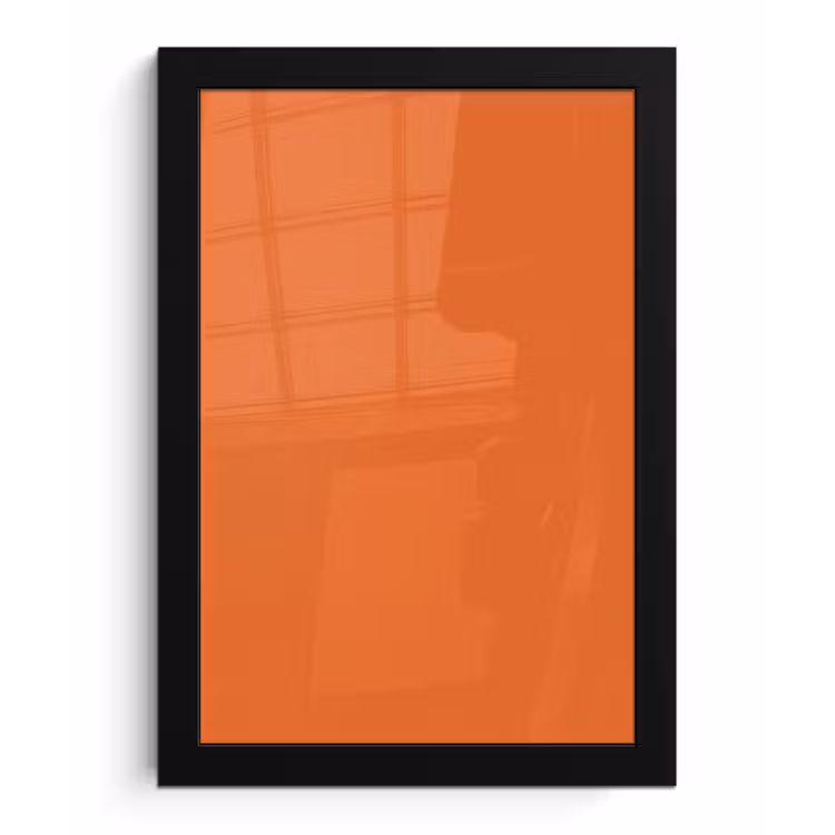 Burnt - Sienna - Oranje fotolijst zwart zonder passe partout klein 224 -3d