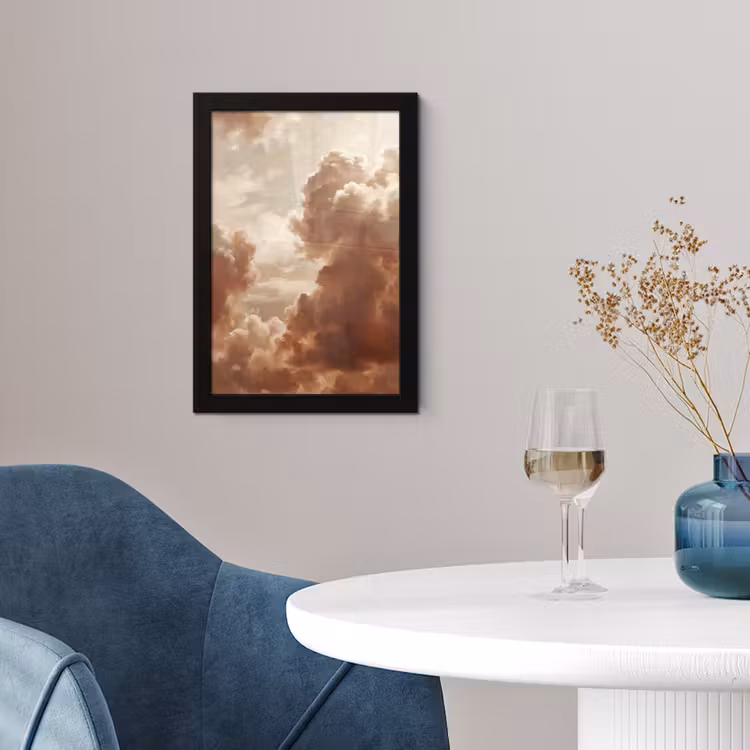 Wolken - Lucht - Natuur - Modern - Bruin fotolijst zwart zonder passe partout klein -sfeer4