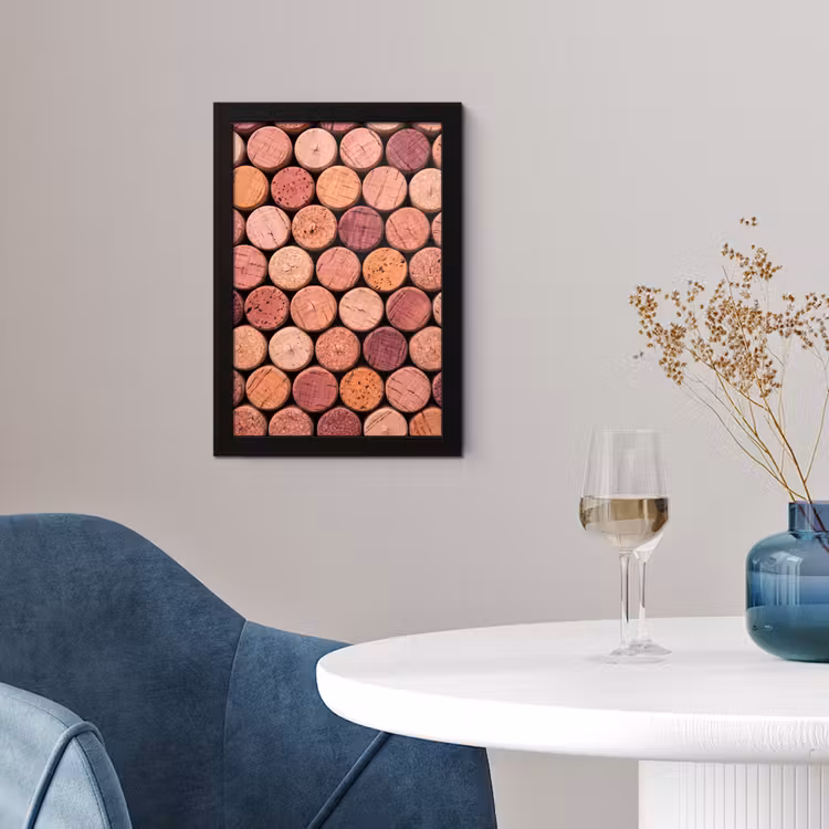 Kurk - Patroon - Abstract - Modern - Rood fotolijst zwart zonder passe partout klein -sfeer4