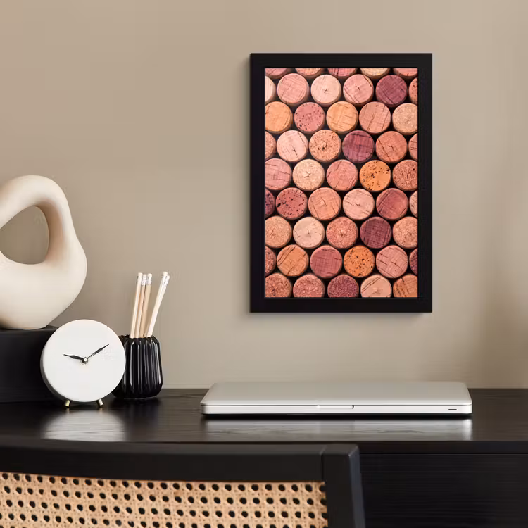 Kurk - Patroon - Abstract - Modern - Rood fotolijst zwart zonder passe partout klein -sfeer1