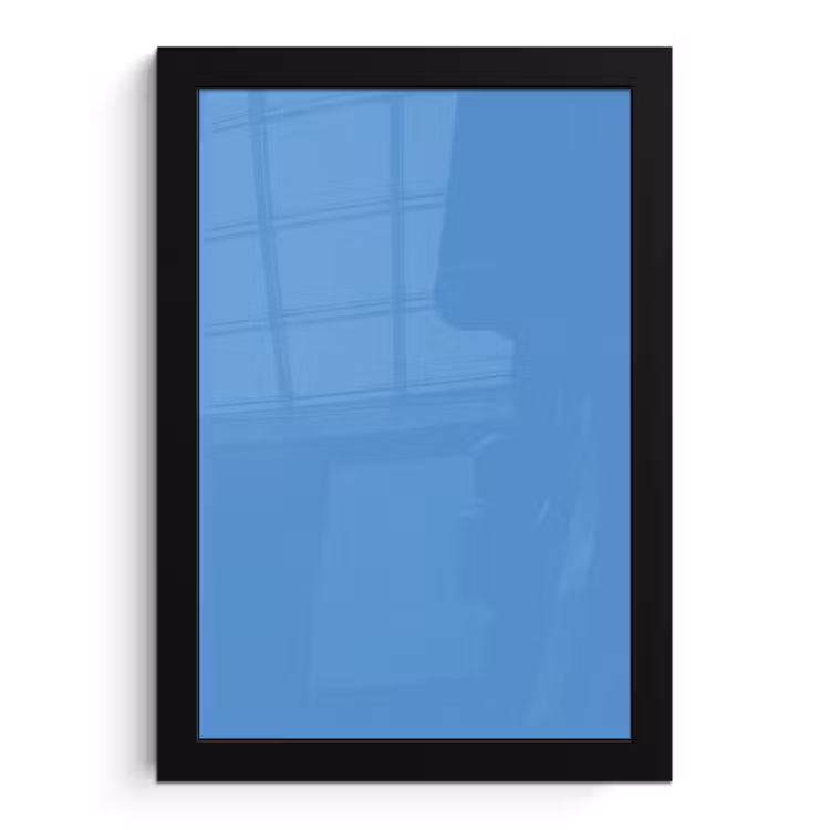 Cornflower - Blue - Blauw fotolijst zwart zonder passe partout klein 224 -3d
