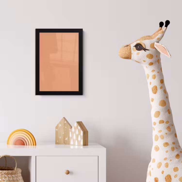 Desert - Coral - Koraal fotolijst zwart zonder passe partout klein 224 -usfeer4_kinderkamer