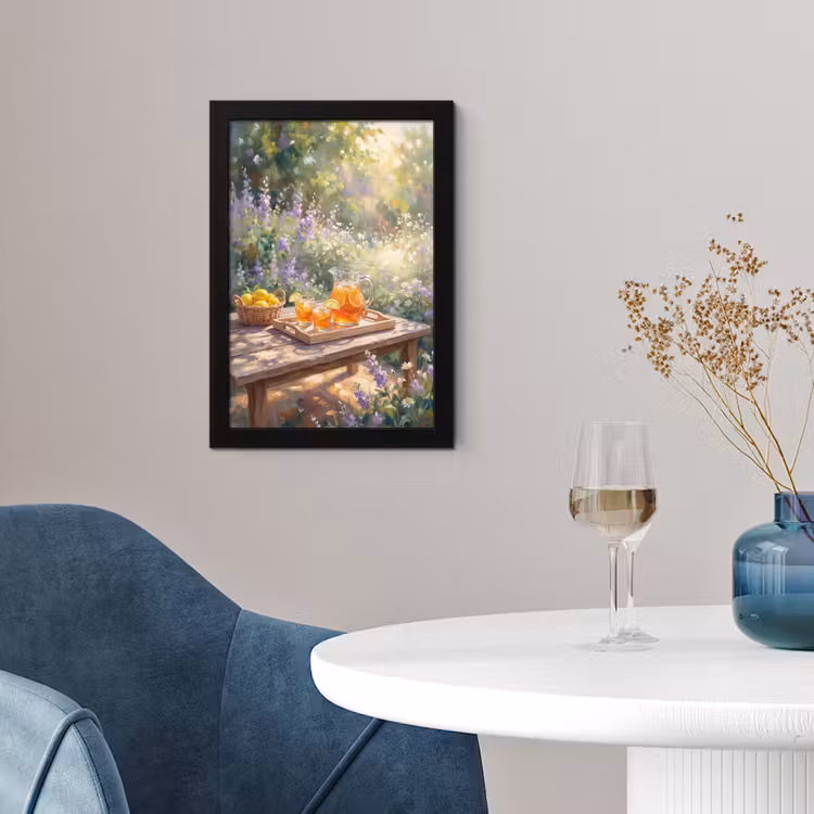 Drank - Citroen - Zomer - Tuin - Geel fotolijst zwart zonder passe partout klein -sfeer4