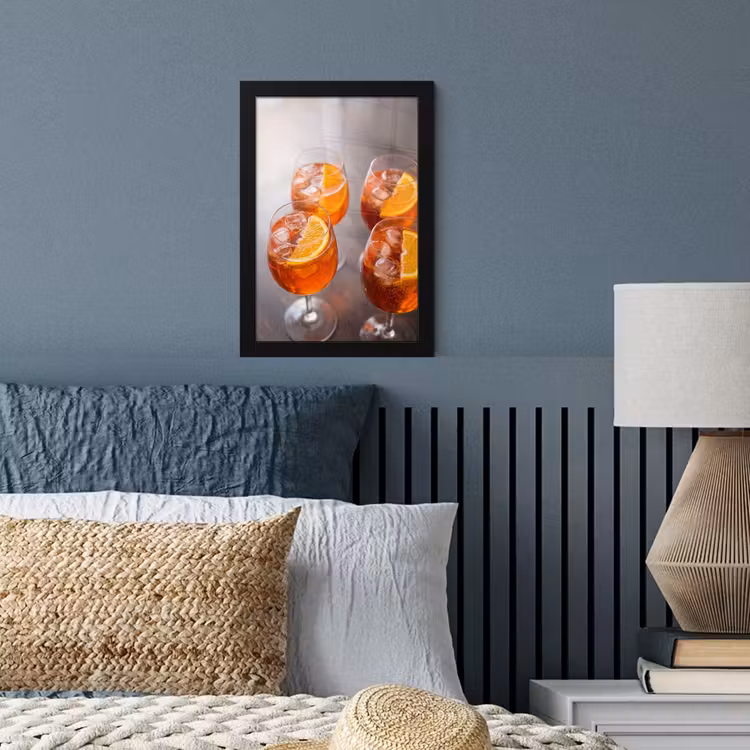 Drank - Sinaasappel - IJs - Zomer - Oranje fotolijst zwart zonder passe partout klein -sfeer3