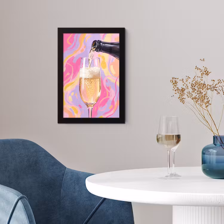 Drank - Inschenken - Feest - Abstract - Roze fotolijst zwart zonder passe partout klein -sfeer4