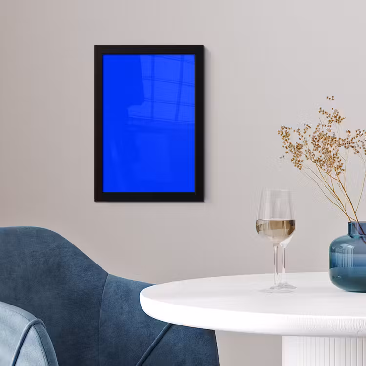 Electric - Blue - Blauw fotolijst zwart zonder passe partout klein 224 -sfeer4