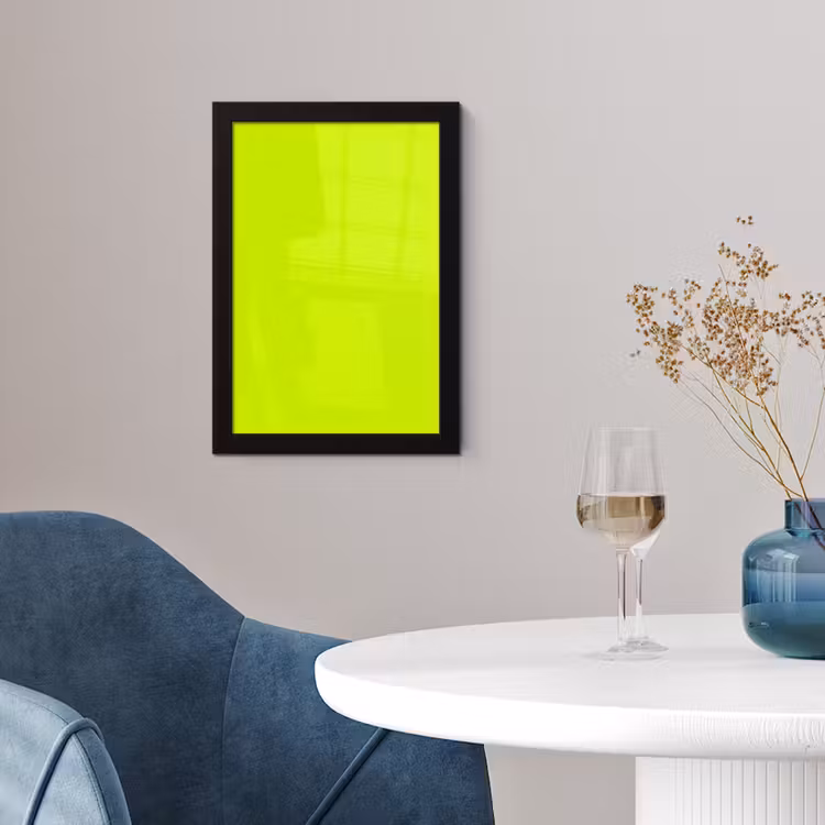 Electric - Lemon - Geel fotolijst zwart zonder passe partout klein 224 -sfeer4